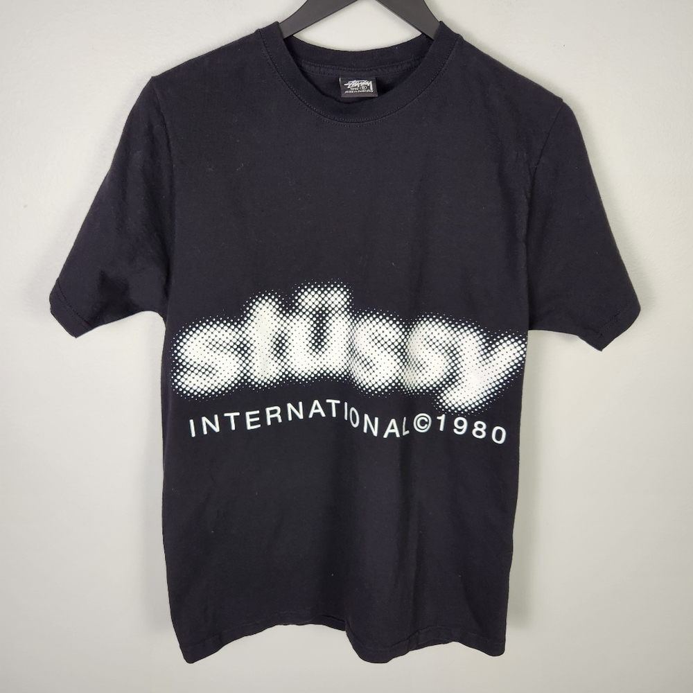 Rare NWOT Stussy International 1980 Blur Tee In Black Streetwear‎ Small #0592